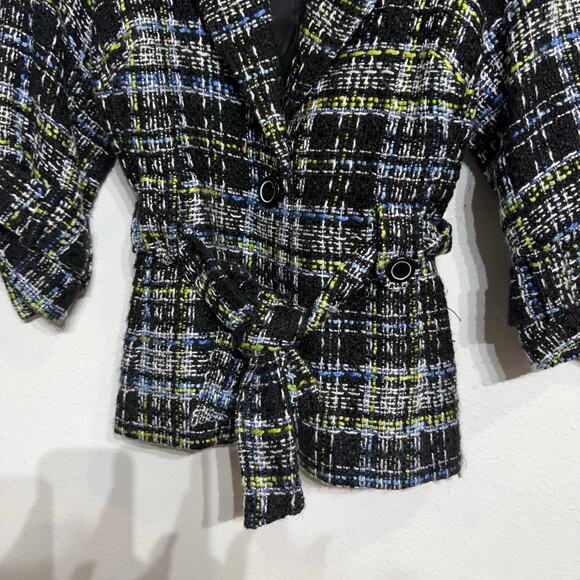 Grace Elements Black Tweed Jacket Sz 8P - Picture 4 of 11